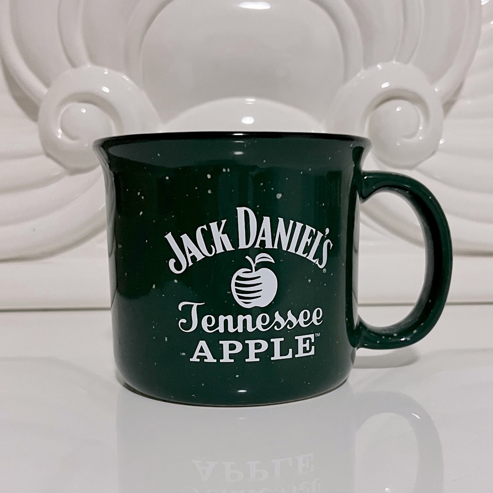 Jack Daniels, Tennessee, whiskey, green mug, cup, soup cup